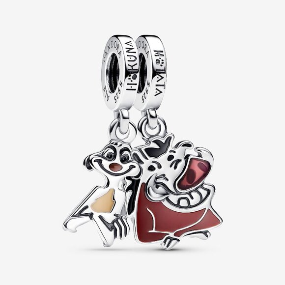 Pandora Disney The Lion King Timon & Pumbaa Splittable Dangle Charm - Picture 1 of 6